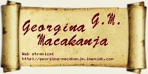 Georgina Macakanja vizit kartica
